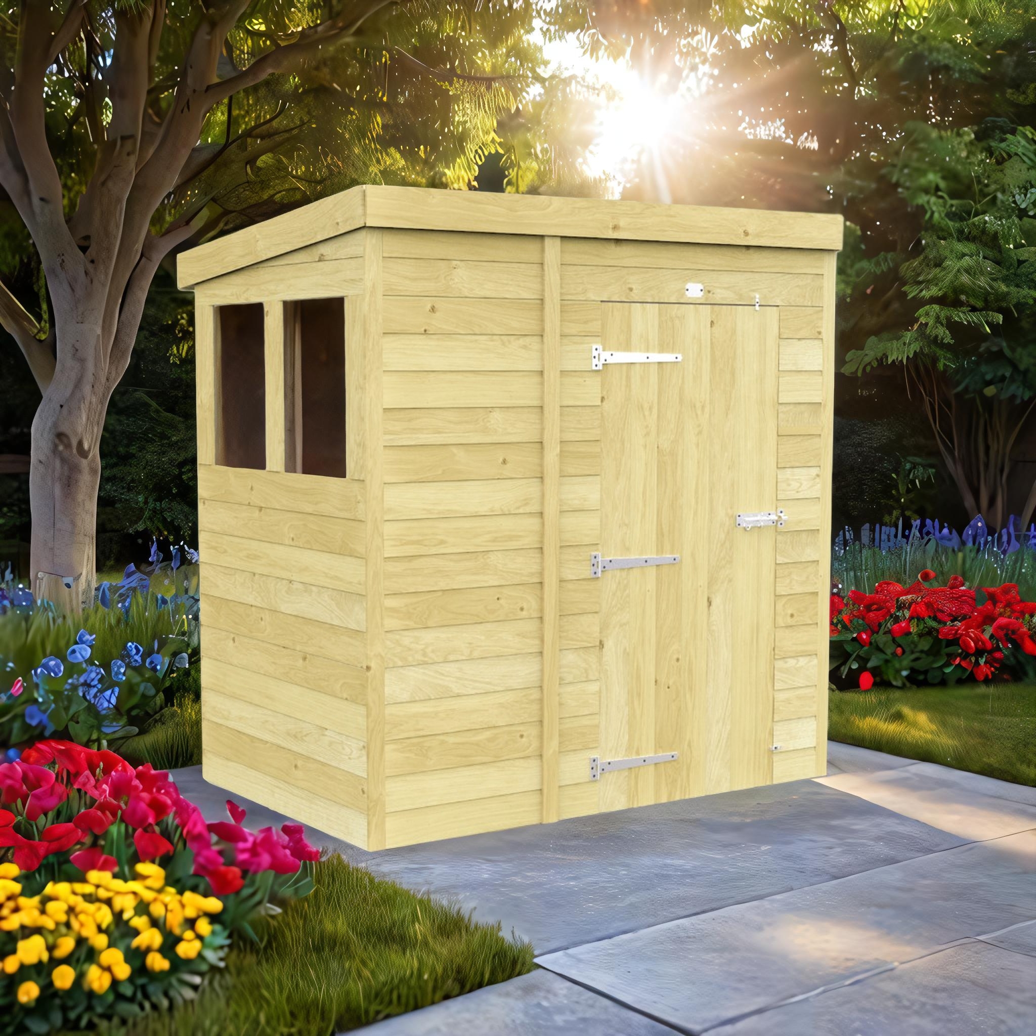 5ft x 4ft Pent Shed