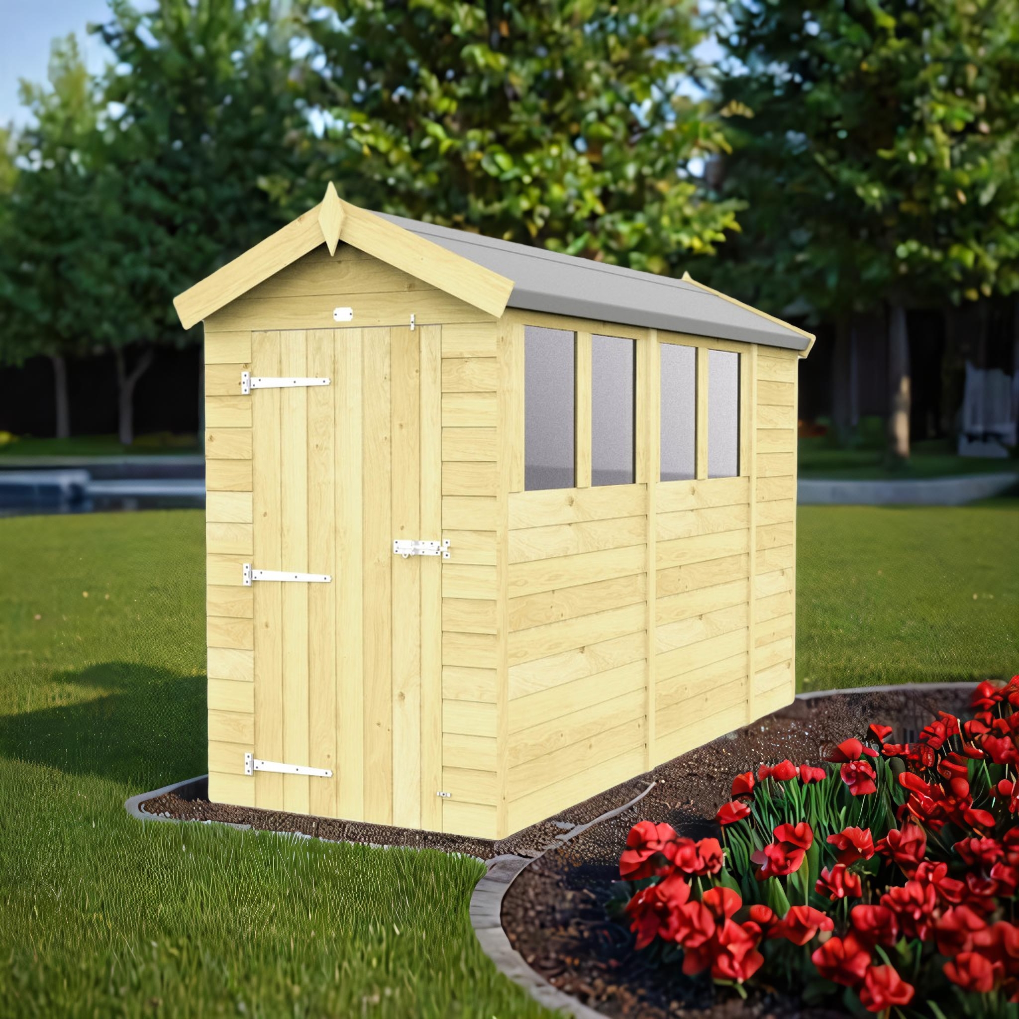 4ft x 11ft Apex Shed