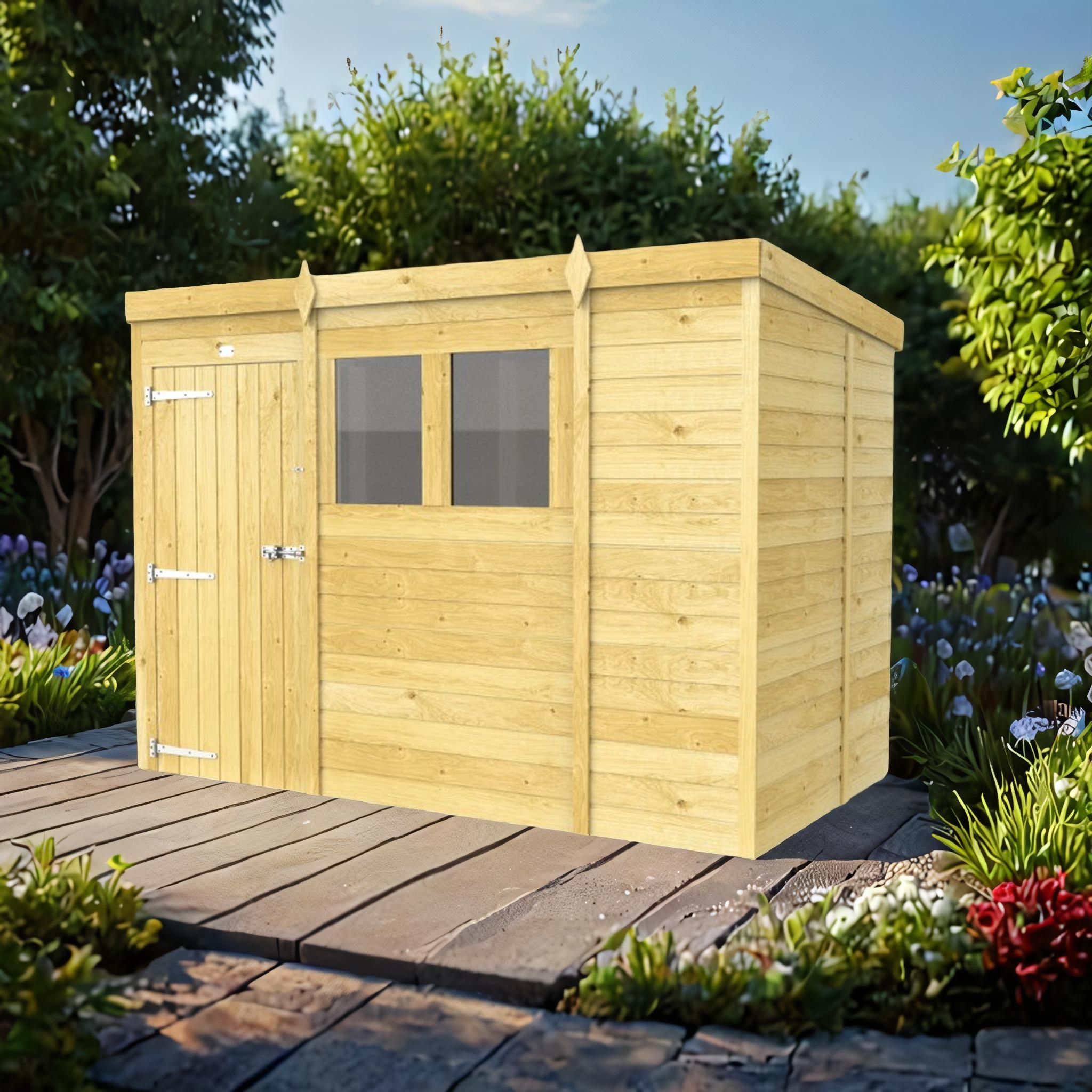 9ft x 5ft Pent Shed