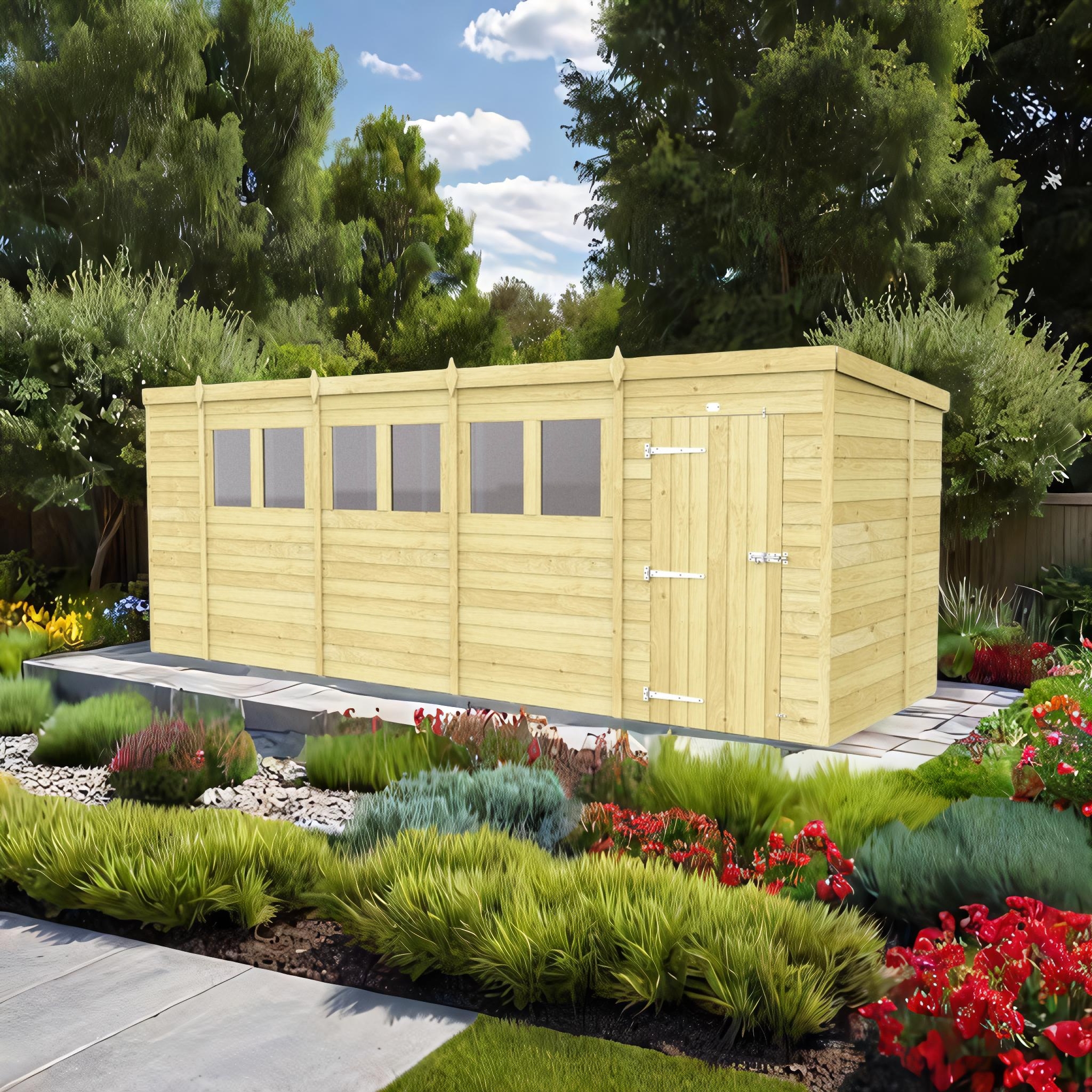19ft x 6ft Pent Shed