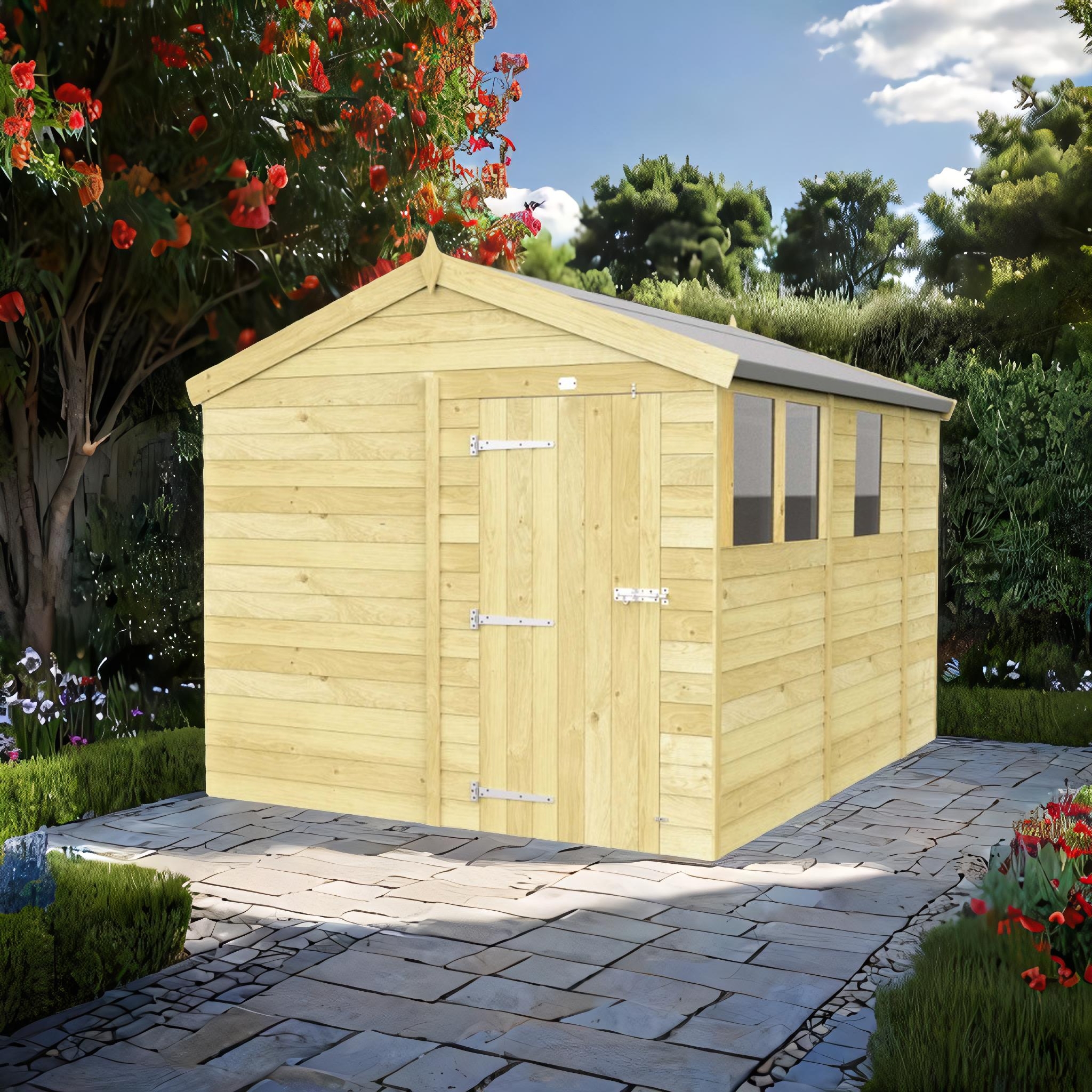 8ft x 9ft Apex Shed