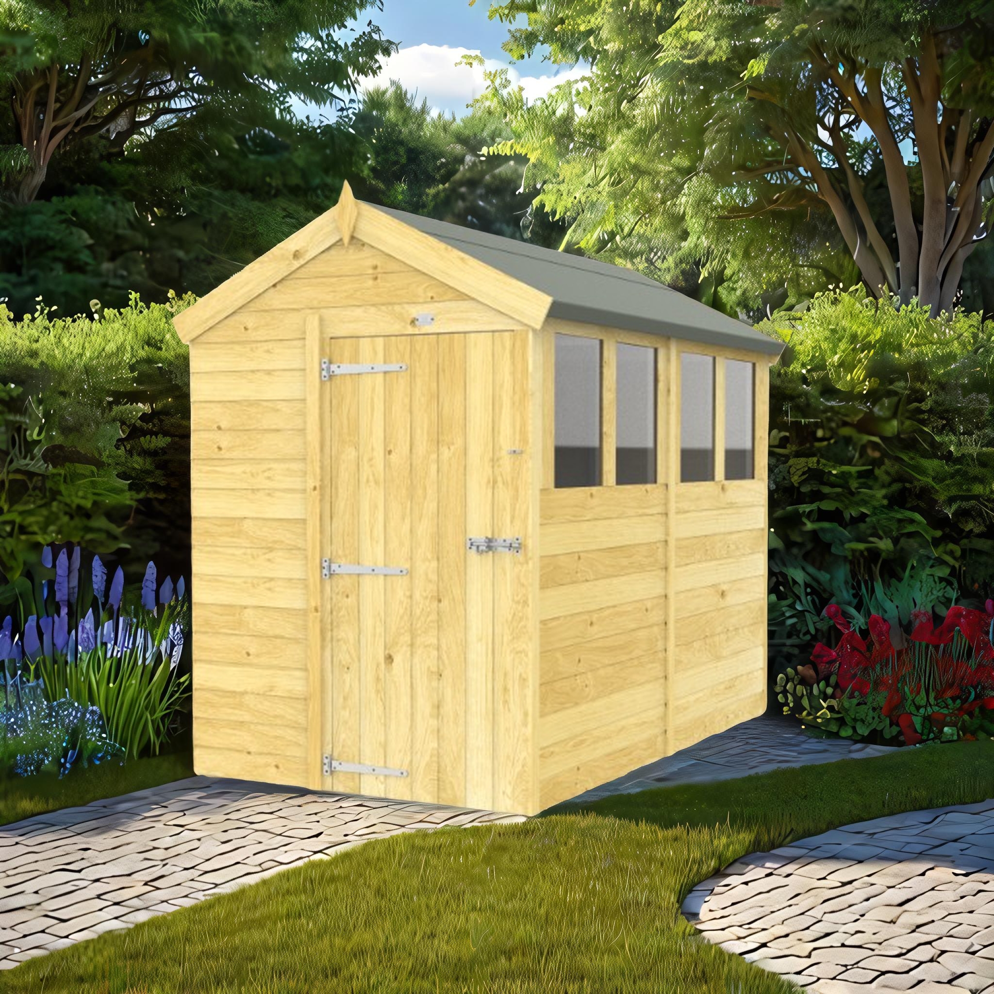 5ft x 8ft Apex Shed