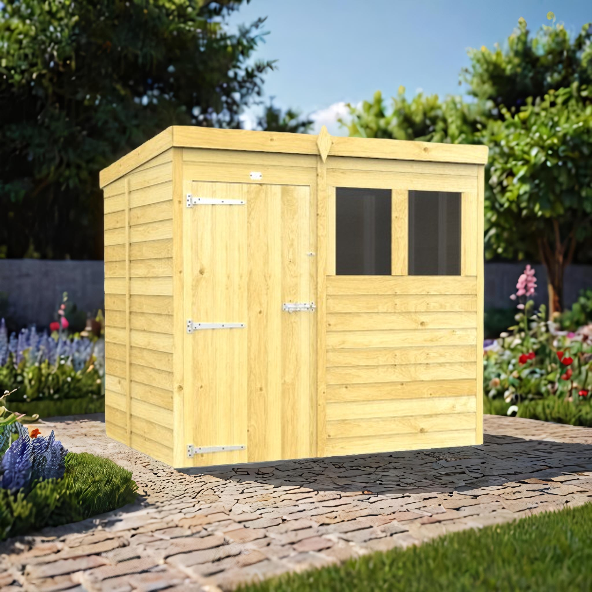 7ft x 5ft Pent Shed