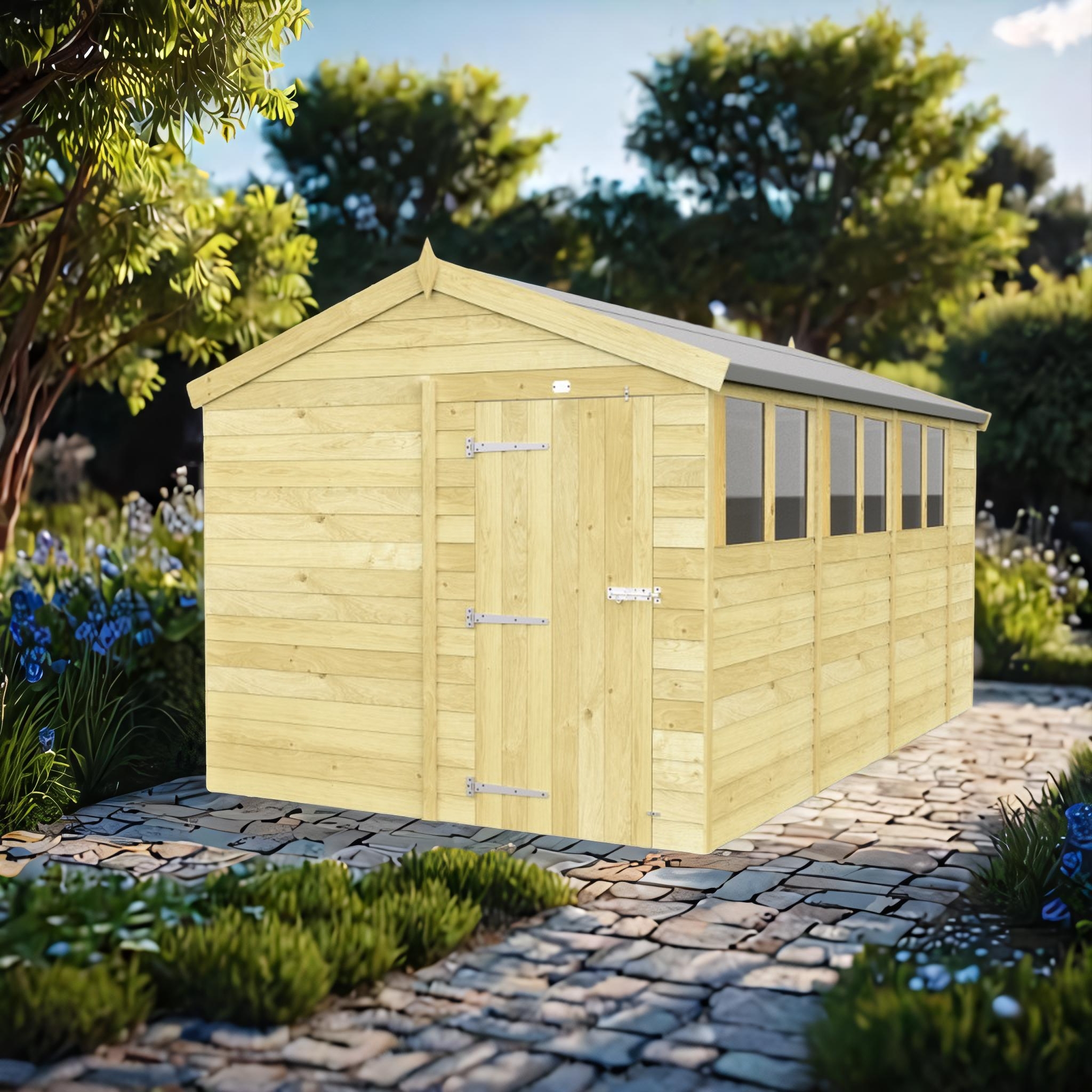 8ft x 14ft Apex Shed