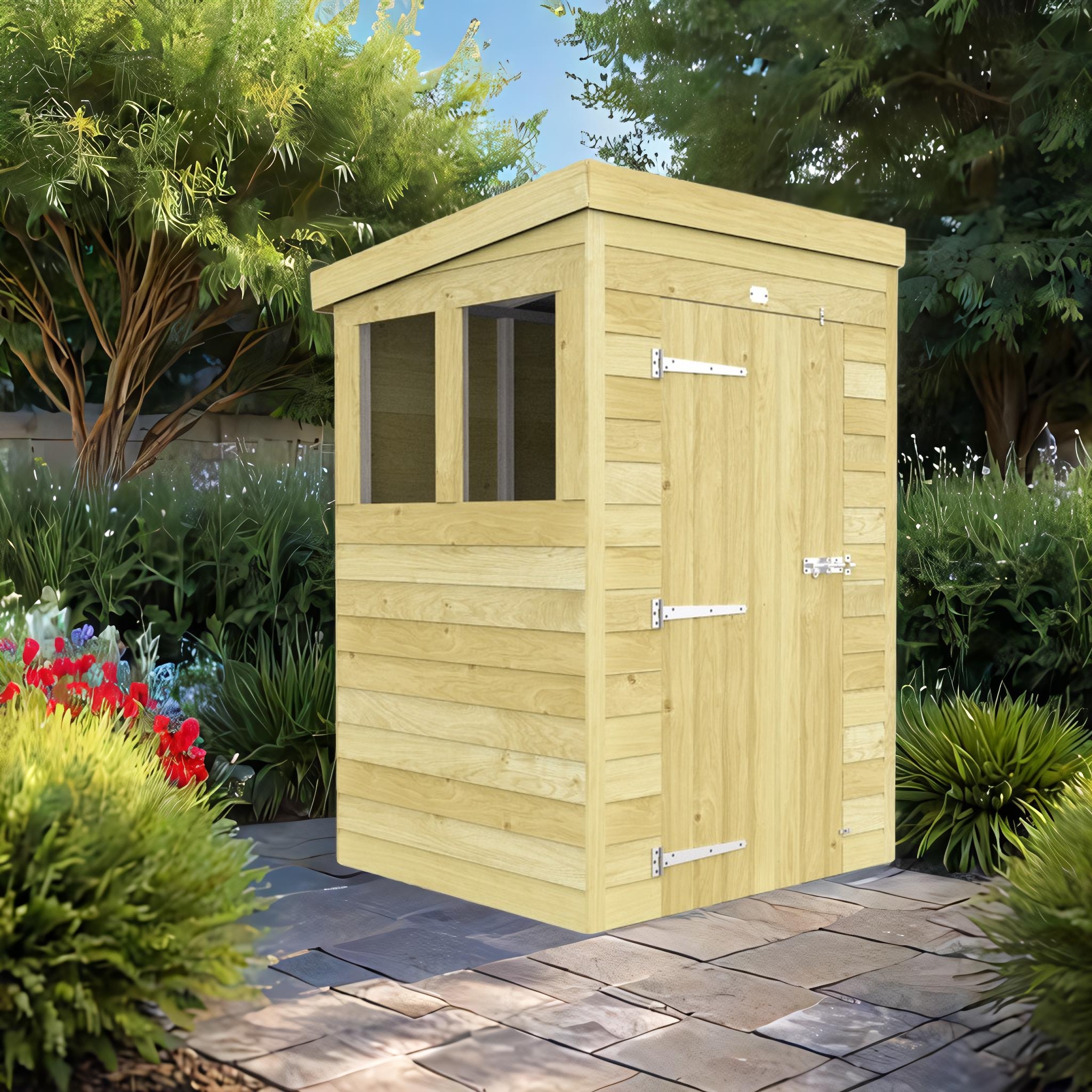 4ft x 4ft Pent Shed