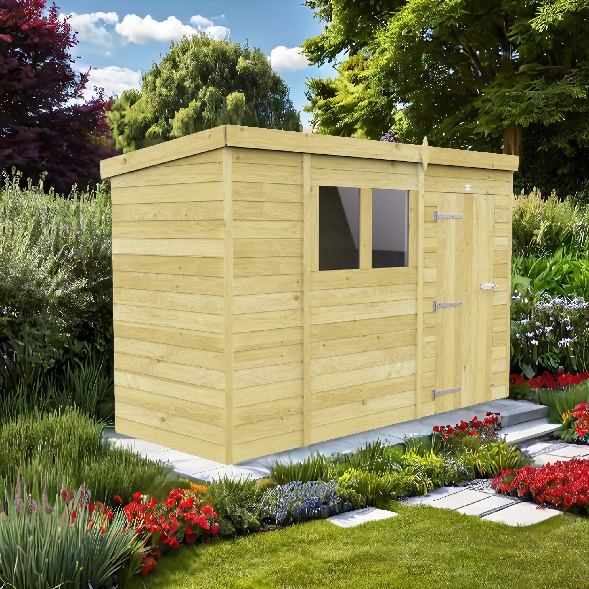 11ft x 4ft Pent Shed