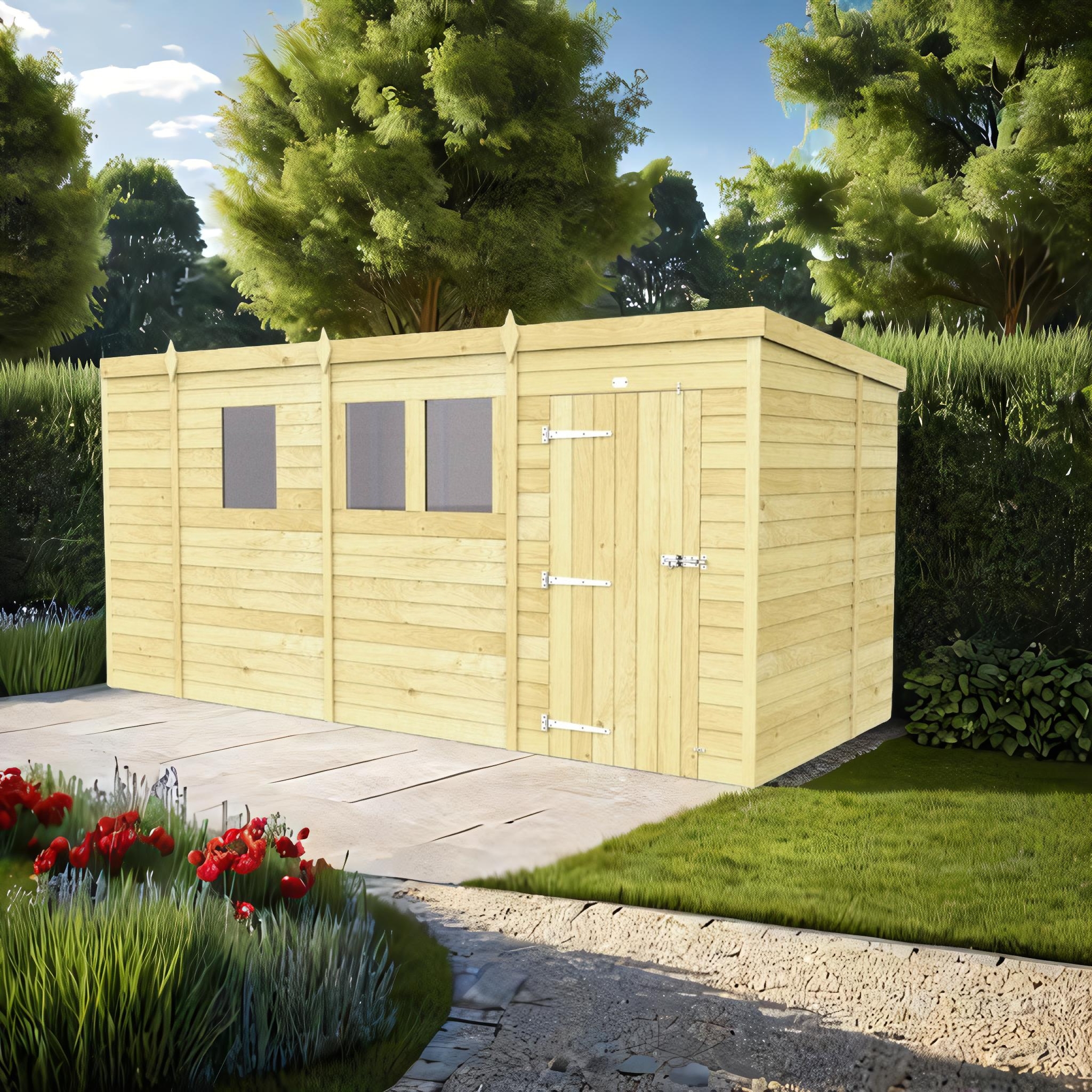 13ft x 6ft Pent Shed
