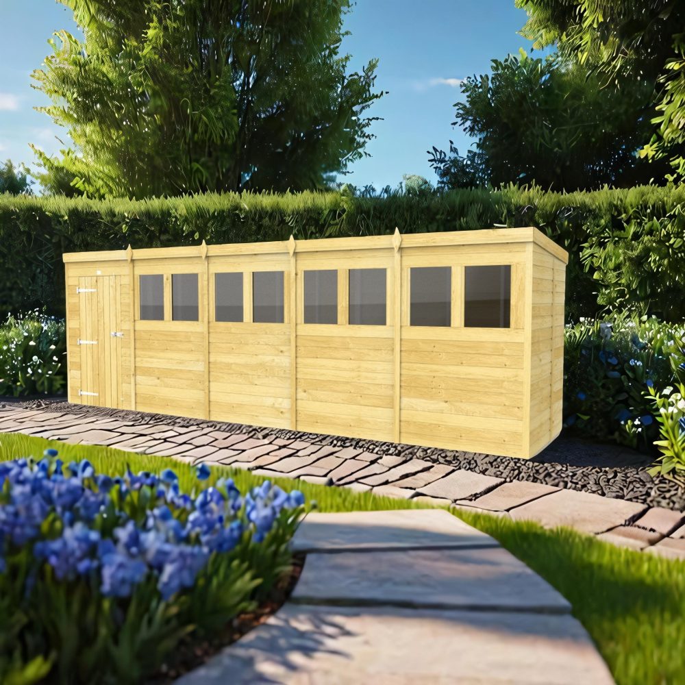 20ft x 5ft Pent Shed