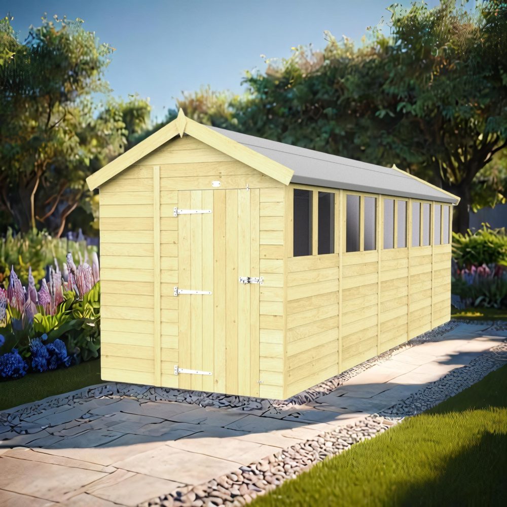 7ft x 20ft Apex Shed