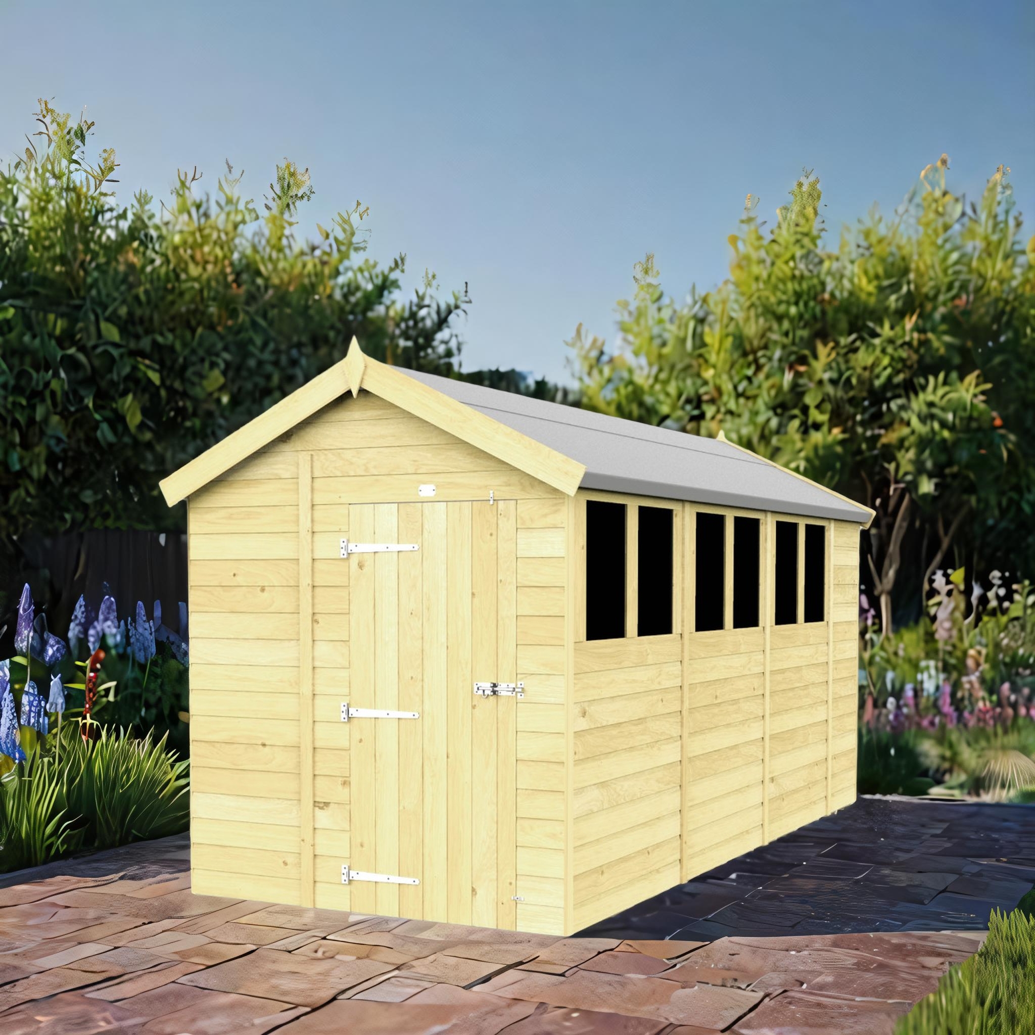 7ft x 14ft Apex Shed