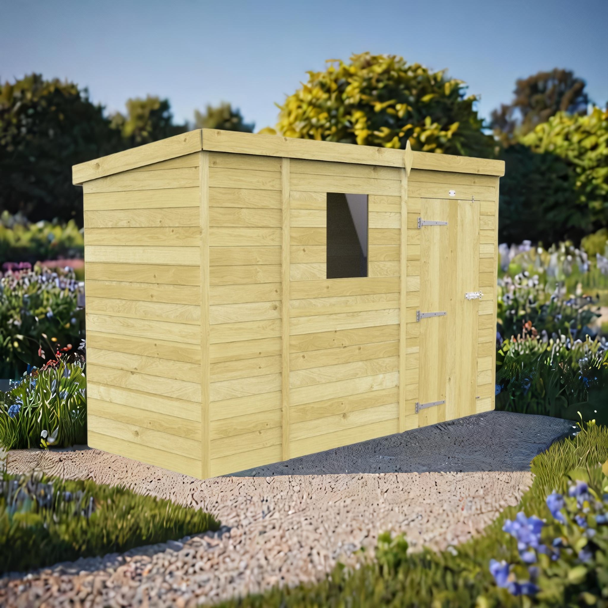 9ft x 4ft Pent Shed