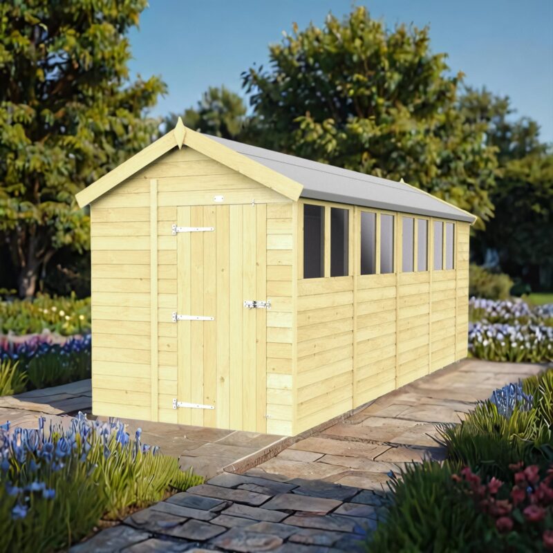 7ft x 19ft Apex Shed