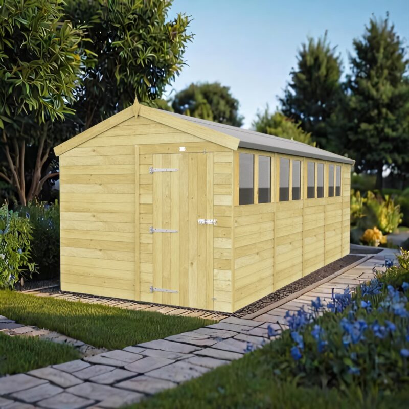 8ft x 18ft Apex Shed