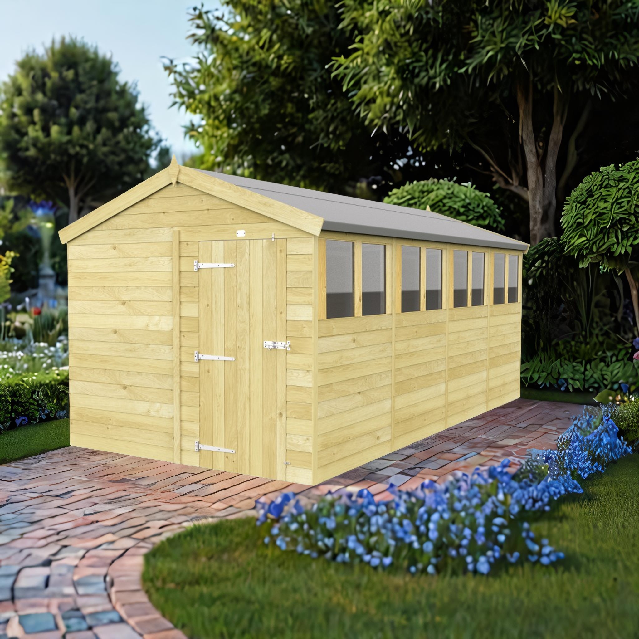 8ft x 16ft Apex Shed