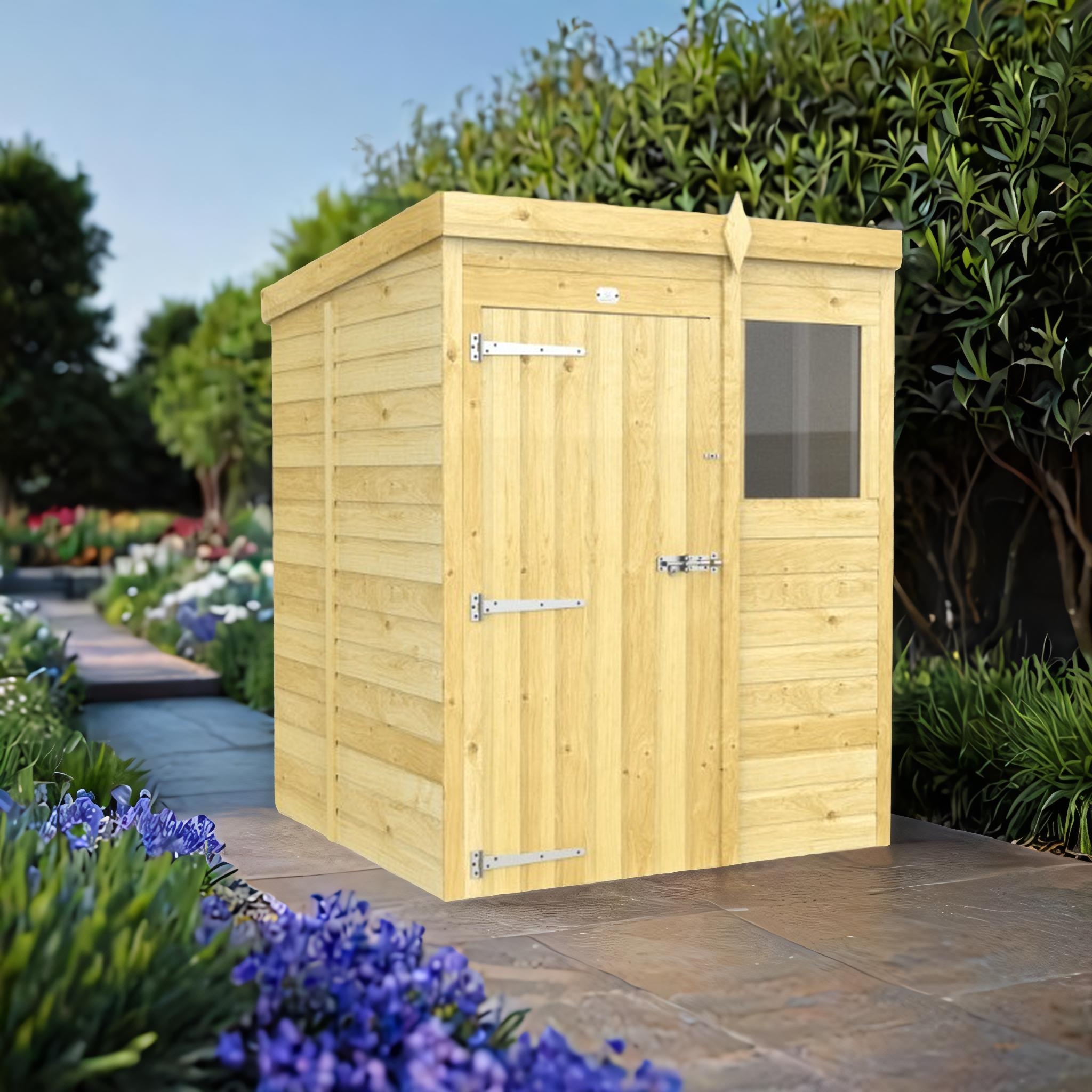 5ft x 5ft Pent Shed