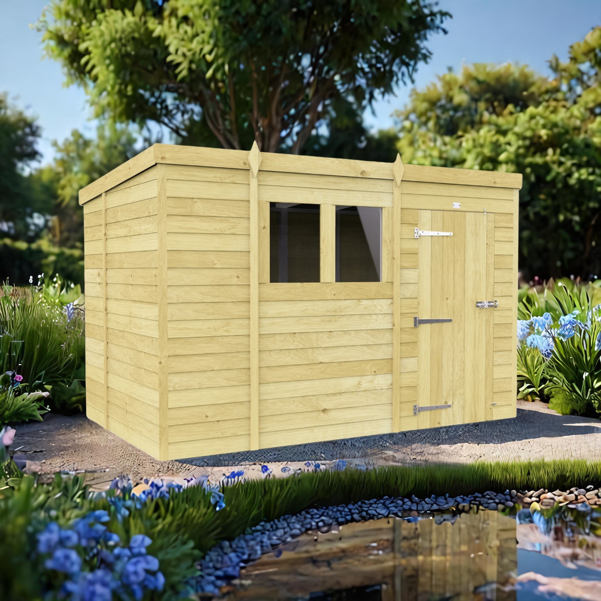 10ft x 6ft Pent Shed