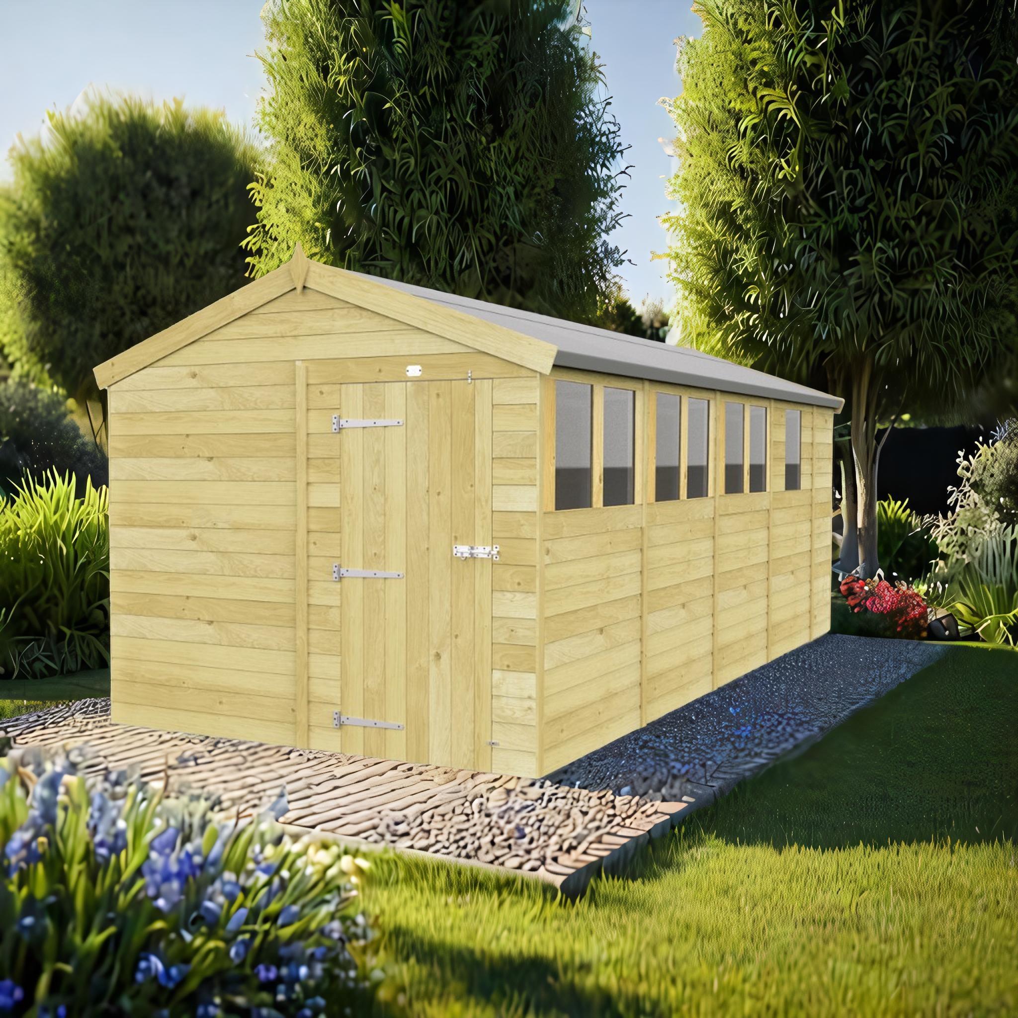 8ft x 17ft Apex Shed