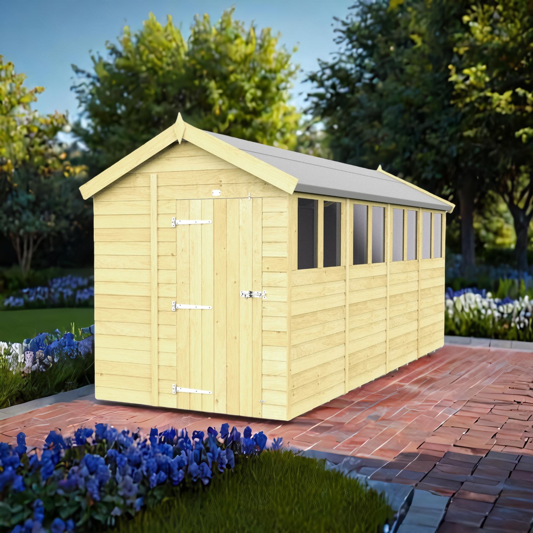 6ft x 16ft Apex Shed