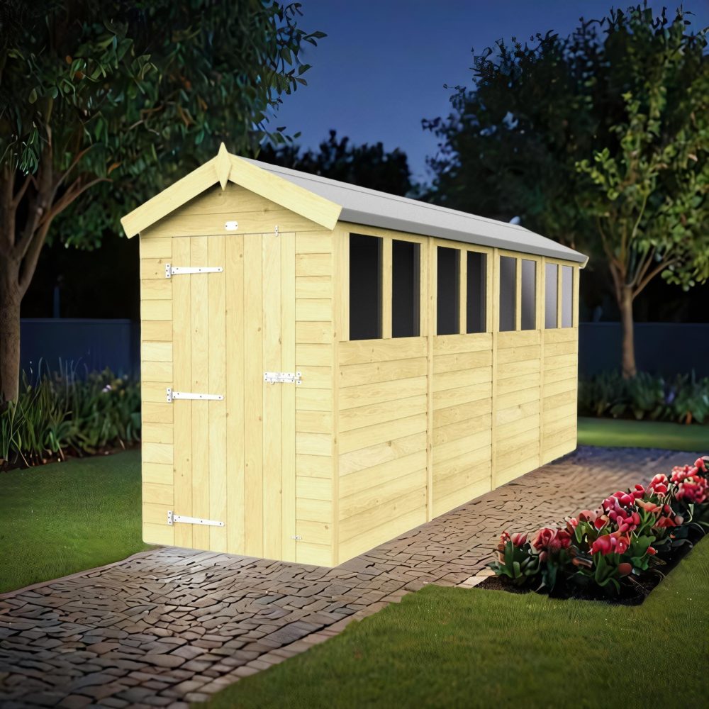 4ft x 16ft Apex Shed (multiple options available)