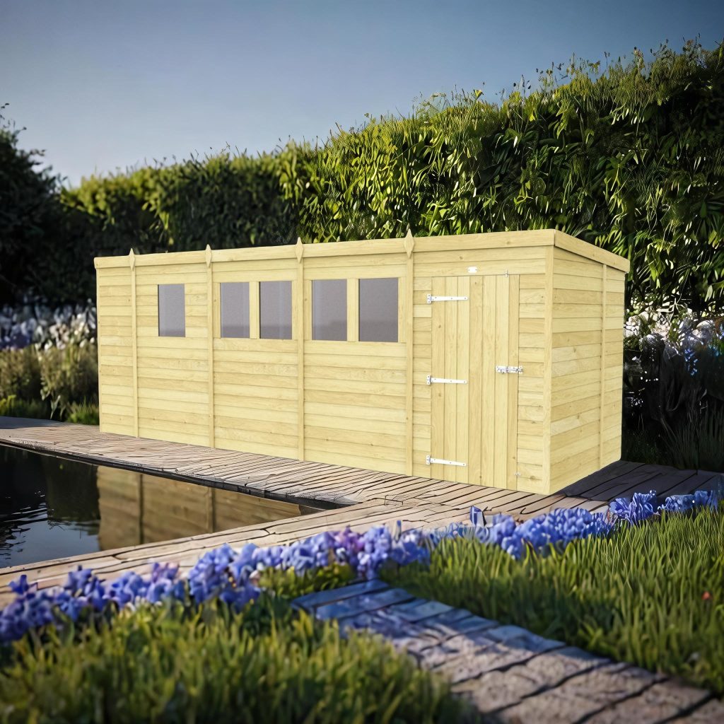 17ft x 6ft Pent Shed