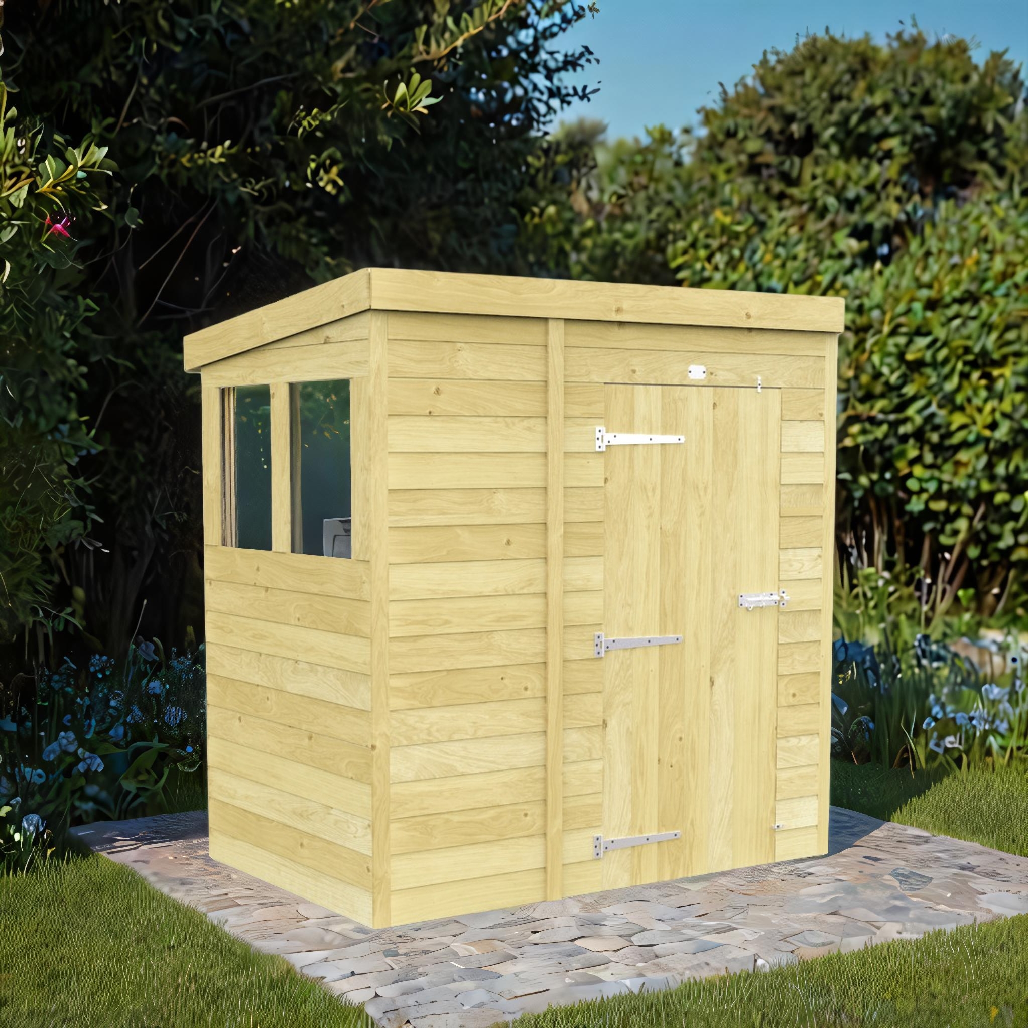7ft x 4ft Pent Shed