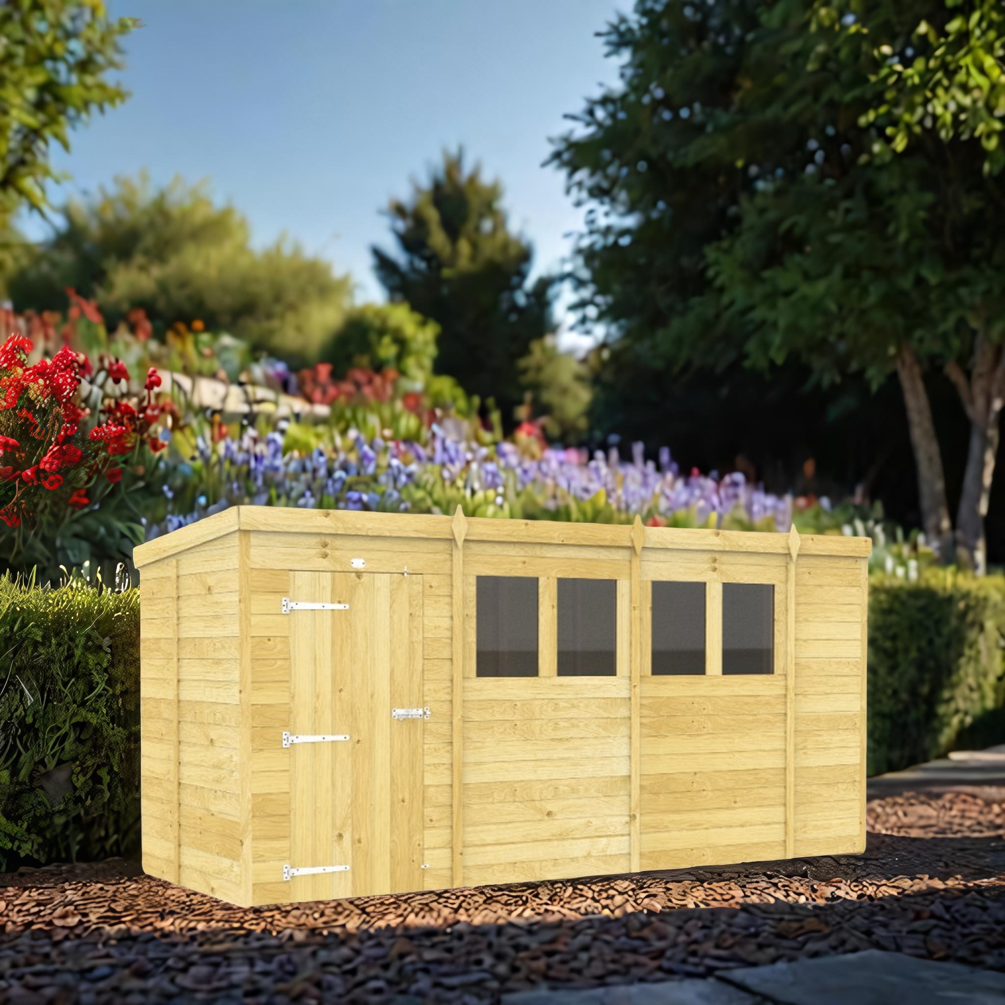 14ft x 5ft Pent Shed