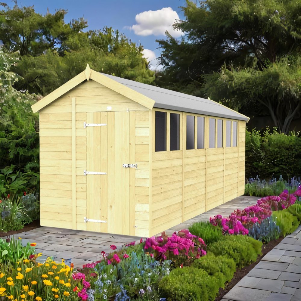 6ft x 18ft Apex Shed