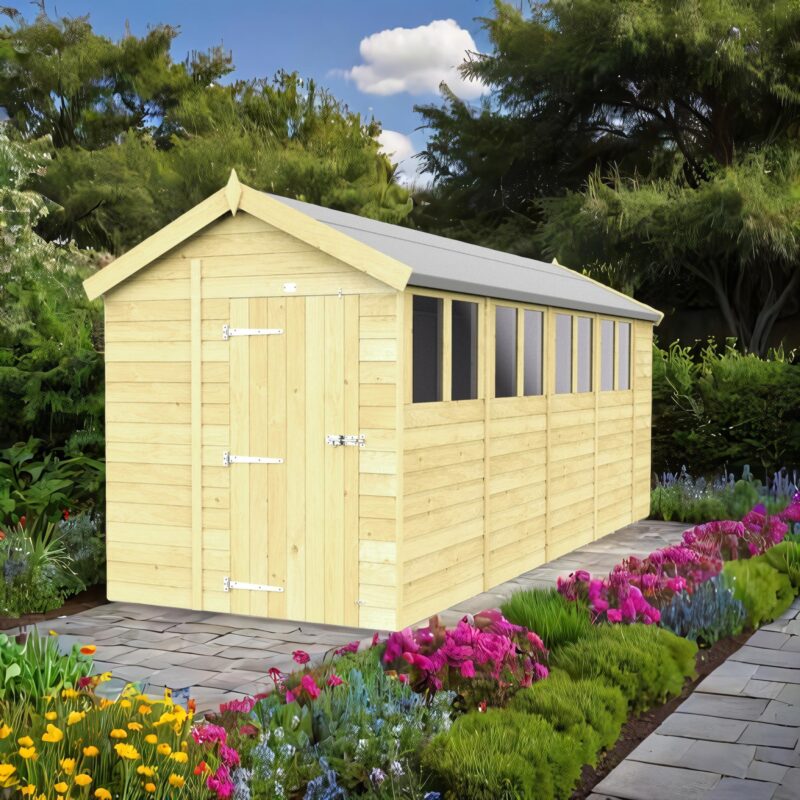 6ft x 18ft Apex Shed