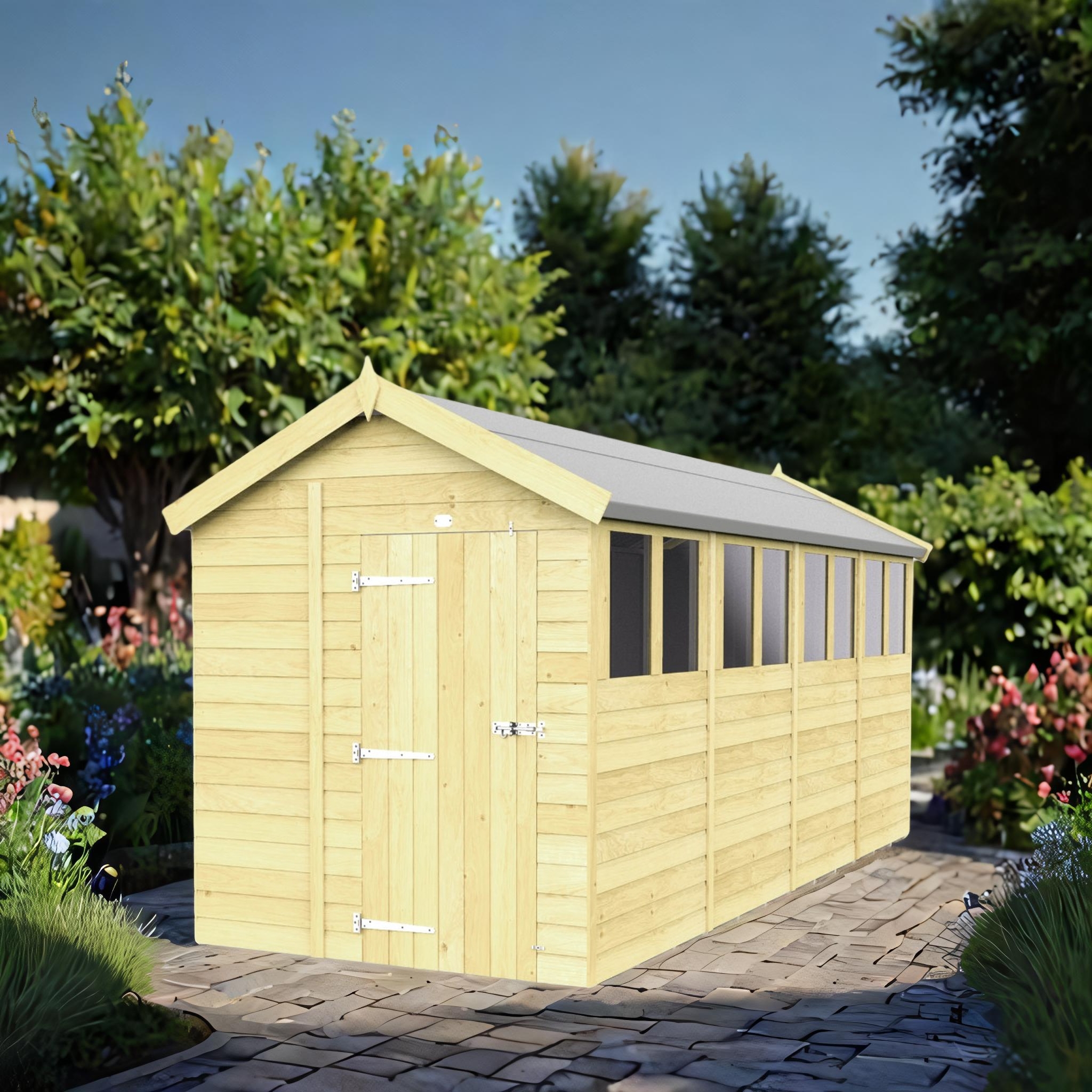 7ft x 16ft Apex Shed