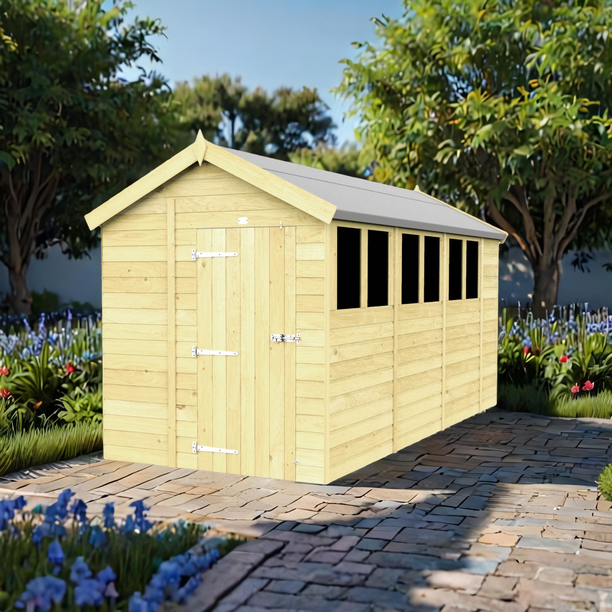 6ft x 15ft Apex Shed