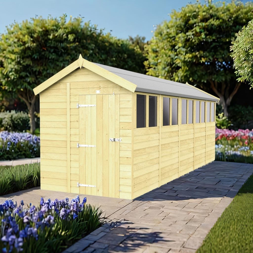 Flat Pack Sheds 6ft x 20ft Apex Shed