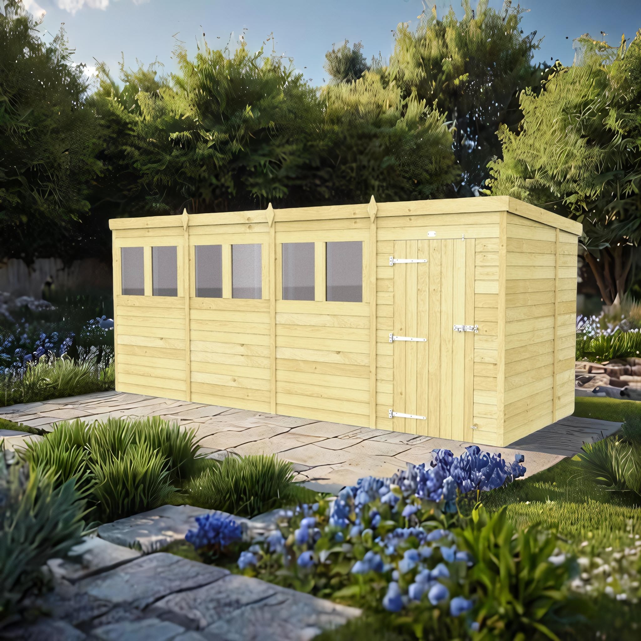 16ft x 6ft Pent Shed