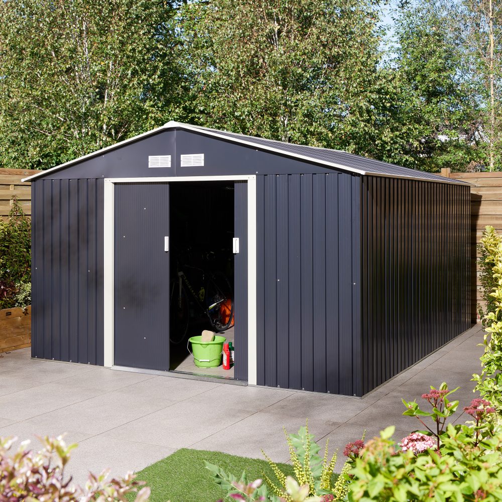 Rowlinson Trentvale Metal Apex Shed - Choice of Size & Colour - Image 2