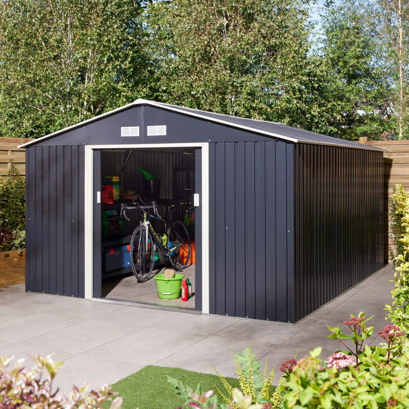 Rowlinson Trentvale Metal Apex Shed - Choice of Size & Colour