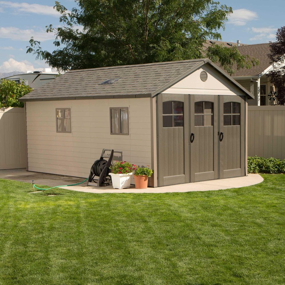 Lifetime 11ft x 18.5ft Garden Shed - Heavy Duty Outdoor HDPE Plastic Unit