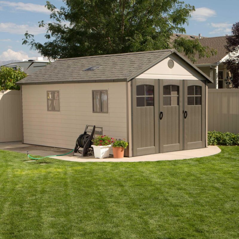 Lifetime 11ft x 18.5ft Garden Shed - Heavy Duty Outdoor HDPE Plastic Unit