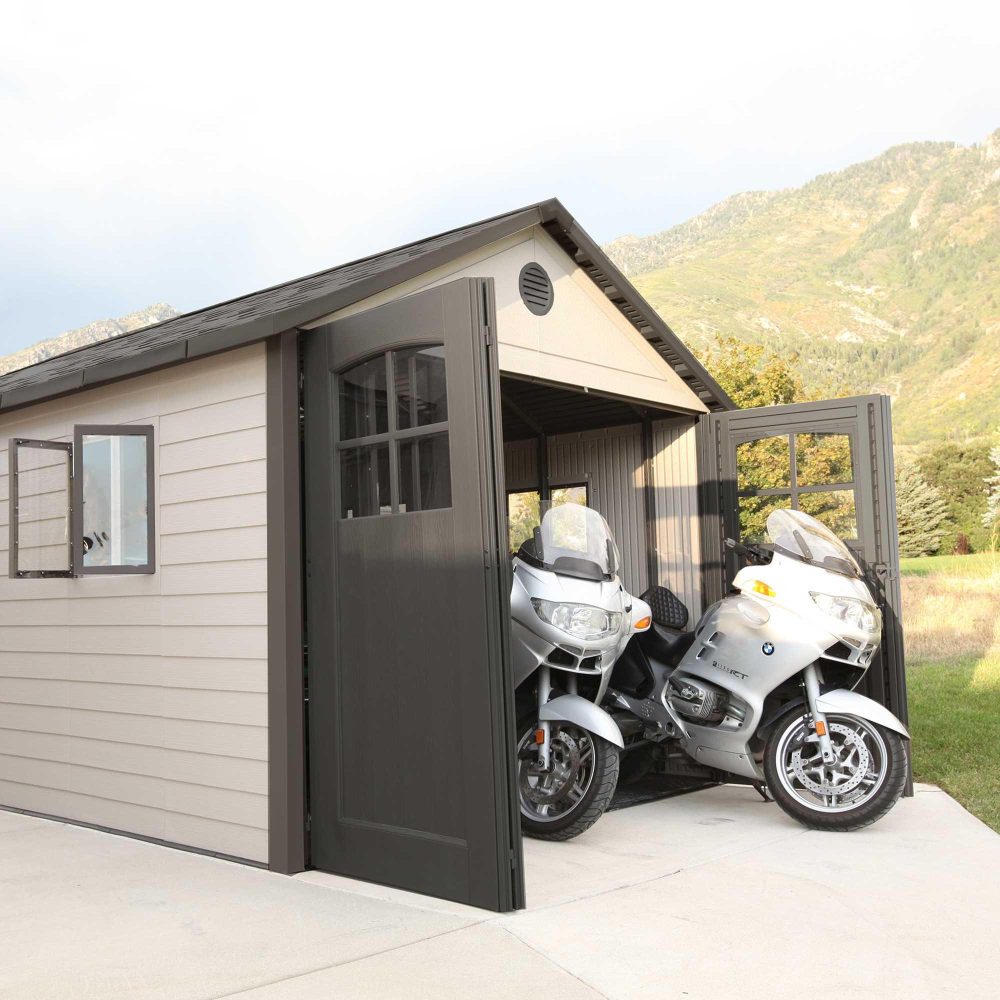 Lifetime 11ft x 18.5ft Garden Shed - Heavy Duty Outdoor HDPE Plastic Unit - Image 10