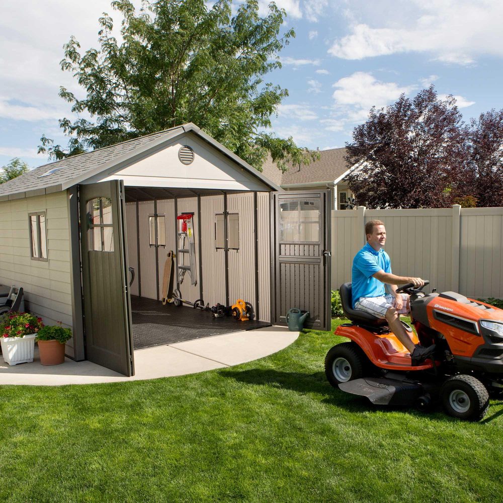 Lifetime 11ft x 18.5ft Garden Shed - Heavy Duty Outdoor HDPE Plastic Unit - Image 5