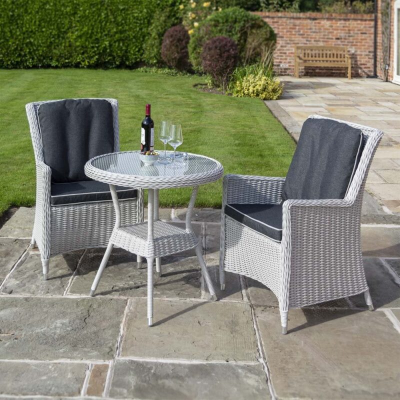 Rowlinson Prestbury Bistro Set - Outdoor Dining Aluminium Garden Furniture