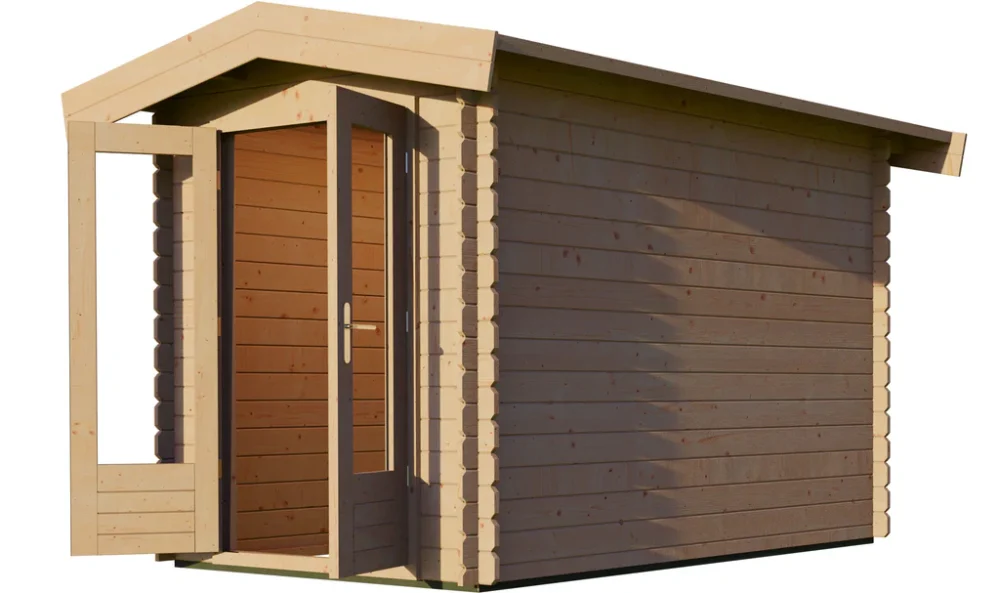 Woodpro Log Cabin 6.5 x 10ft Double Doors - Image 3