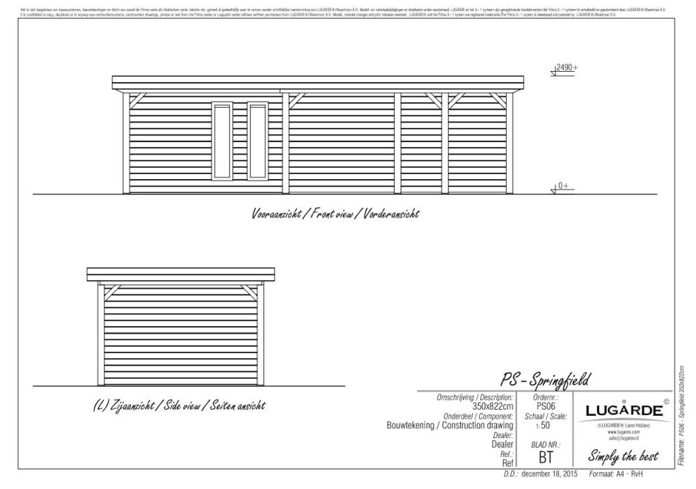 Lugarde Springfield PS13 - 27 x 11ft Summerhouse With Veranda - Image 5