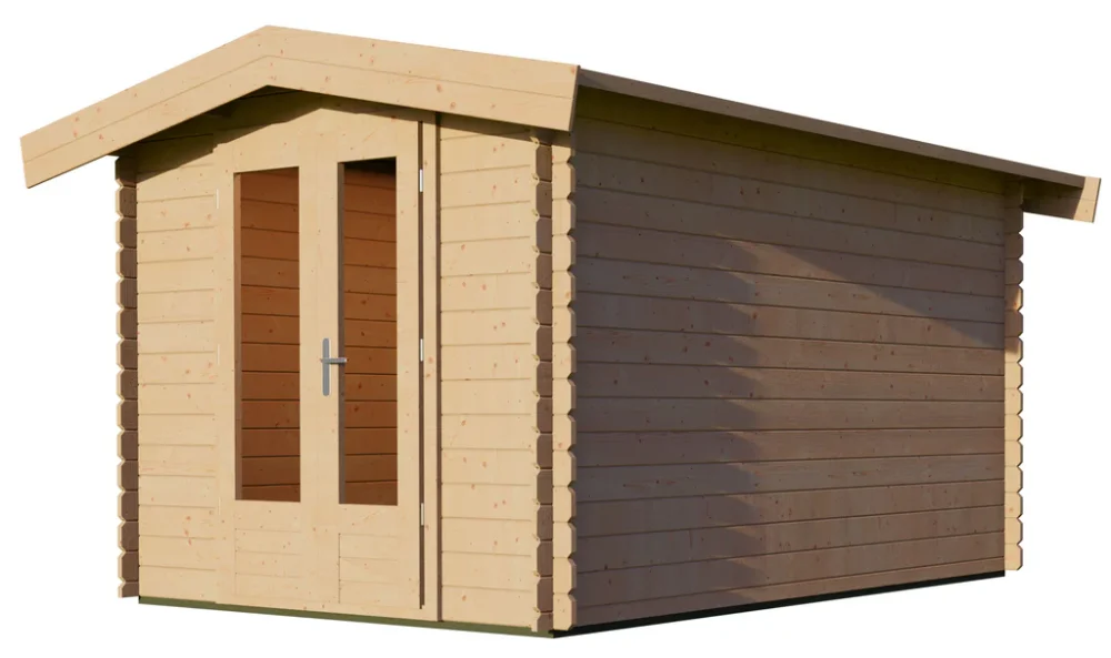 Woodpro Log Cabin 11.5 x 8ft Double Doors - Image 2