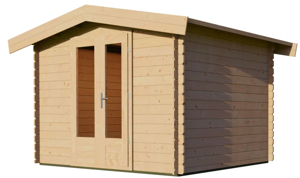 Woodpro Log Cabin 10 x 8ft Double Doors - Image 2