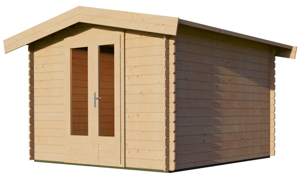 Woodpro Log Cabin 10 x 10ft Double Doors - Image 2