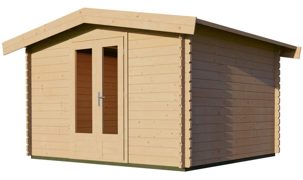Woodpro Log Cabin 12 x 10ft Double Doors - Image 2