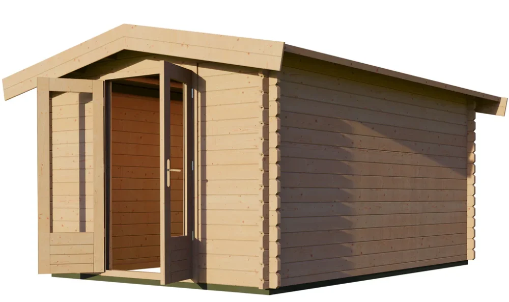 Woodpro Log Cabin 10 x 13ft Double Doors - Image 2