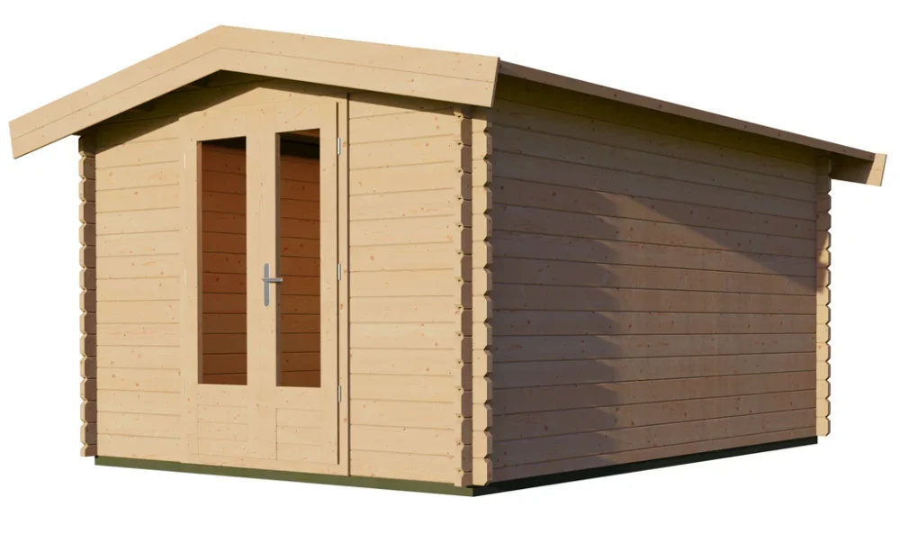 Woodpro Log Cabin 10 x 13ft Double Doors - Image 3
