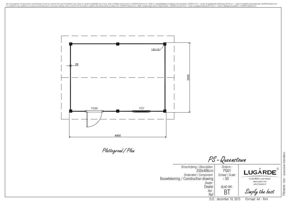 Lugarde Queenstown PS7 16 x 11ft Summerhouse - Image 3