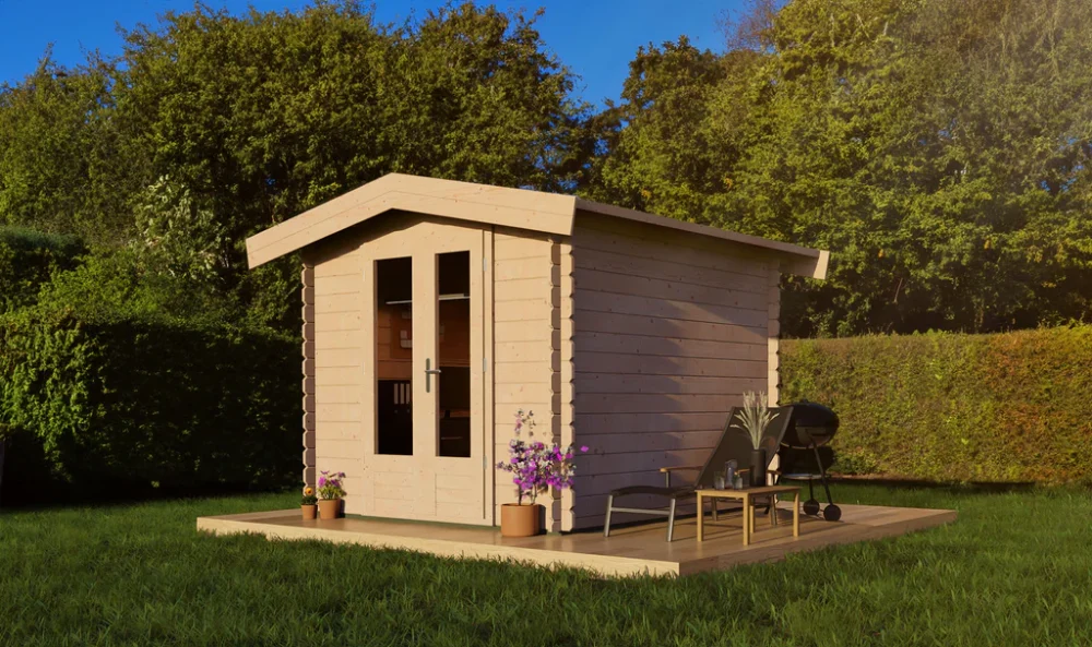 Woodpro Log Cabin 8 x 8ft Double Doors