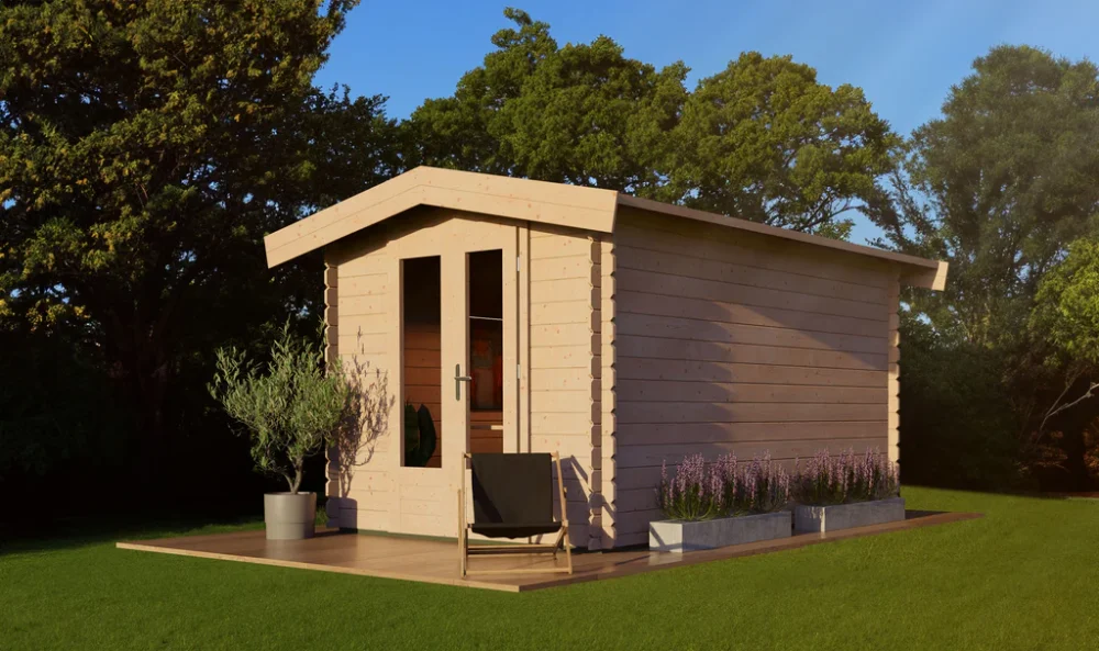 Woodpro Log Cabin 11.5 x 8ft Double Doors